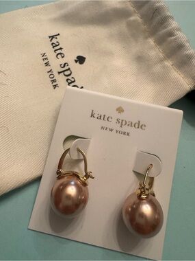 kate spade Rose Gold Pearl Drop Earrings